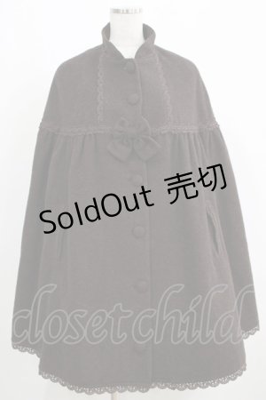 画像: Innocent World / リボンレーススタンドカラーマント Free ショコラ H-25-05-12-024-IW-CO-NS-ZT-C029