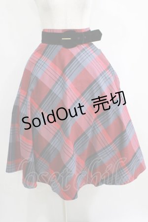 画像: an another angelus / ビッグチェックフレアースカート Free RED H-25-05-12-025-CA-SK-NS-ZH