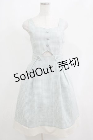 画像: F i.n.t / ビスチェ風カッティングチェックジャンパースカート Free L/GR×WH H-25-05-13-028-CA-OP-NS-ZH