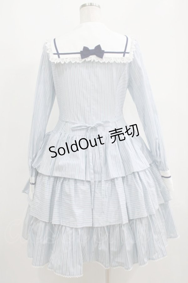 画像3: ALICE and the PIRATES / ドビーストライプセーラーワンピース Free サックス H-25-05-13-003-PA-OP-NS-ZH (3)