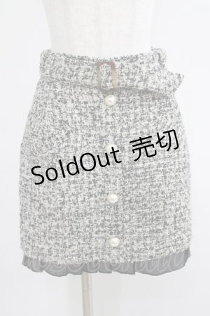 画像: Ank Rouge / プリーツフリルツイードスカート M ブラック H-25-05-13-042-CA-SK-NS-ZH