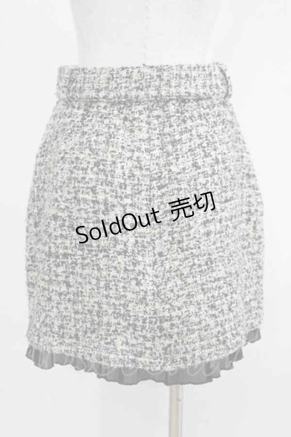画像3: Ank Rouge / プリーツフリルツイードスカート M ブラック H-25-05-13-042-CA-SK-NS-ZH (3)
