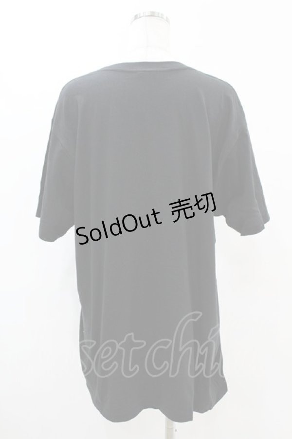 画像2: NieR Clothing / プリント半袖CUTSEW  黒×グレー H-25-08-26-022-PU-TO-KB-ZT495 (2)