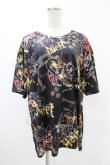 画像1: NieR Clothing / プリント半袖CUTSEW  黒 H-25-05-13-1057-PU-TO-KB-ZH (1)