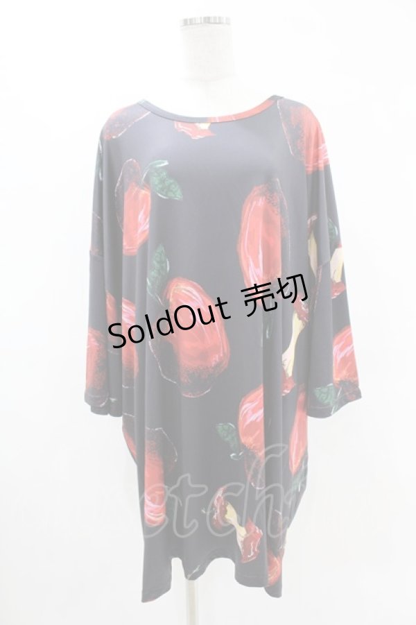 画像1: NieR Clothing / プリントBIG CUTSEW  黒 H-25-05-13-1059-PU-TO-KB-ZH (1)