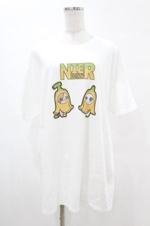 画像: NieR Clothing / プリント半袖CUTSEW XL 白 H-25-05-13-1006-PU-TO-KB-ZH