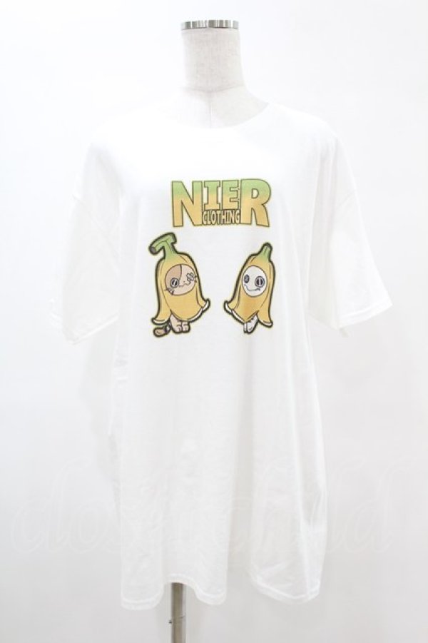 画像1: NieR Clothing / プリント半袖CUTSEW XL 白 H-25-05-13-1006-PU-TO-KB-ZH (1)