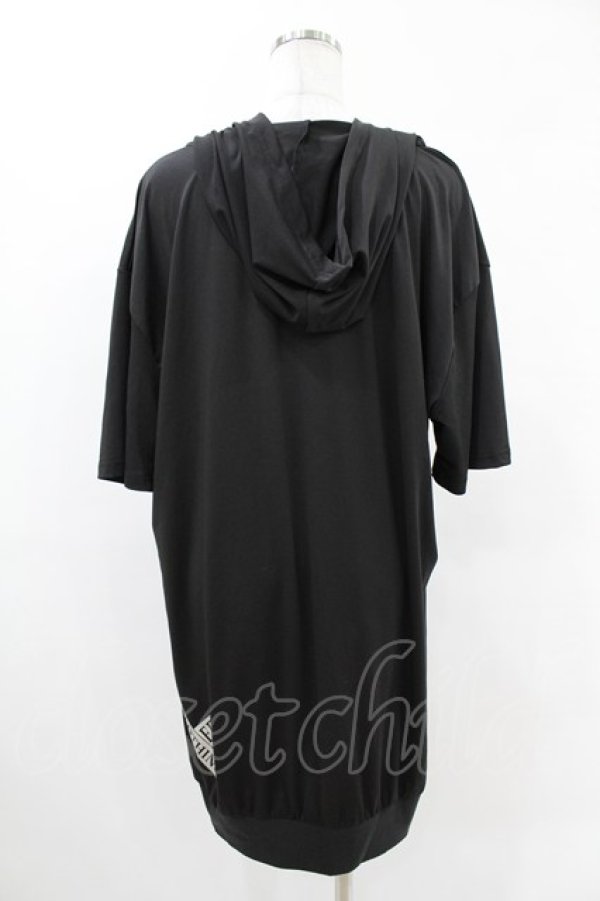 画像2: NieR Clothing / 半袖ZIPパーカー  黒 H-25-05-13-1062-PU-TO-KB-ZH (2)