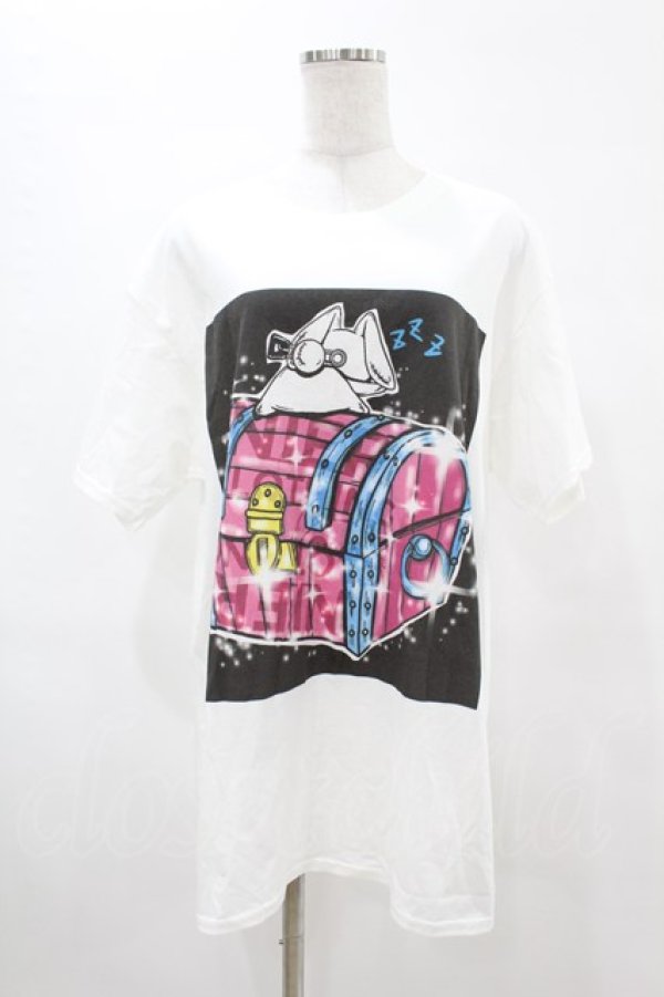 画像1: NieR Clothing / プリント半袖CUTSEW XL 白 H-25-05-13-1012-PU-TO-KB-ZH (1)