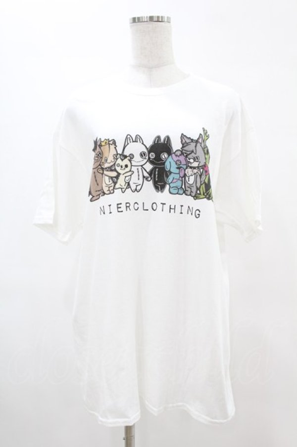 画像1: NieR Clothing / プリントCOTTON CUTSEW XL 白 H-25-05-13-1014-PU-TO-KB-ZH (1)