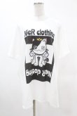 画像1: NieR Clothing / プリント半袖CUTSEW XL 白 H-25-05-13-1016-PU-TO-KB-ZH (1)