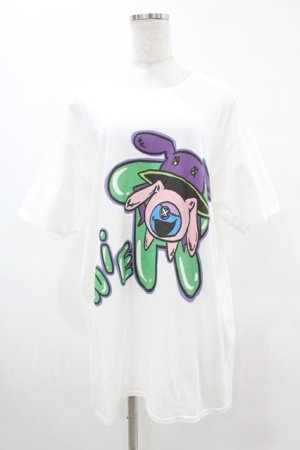 画像: NieR Clothing / プリント半袖CUTSEW XL 白 H-25-05-13-1017-PU-TO-KB-ZH