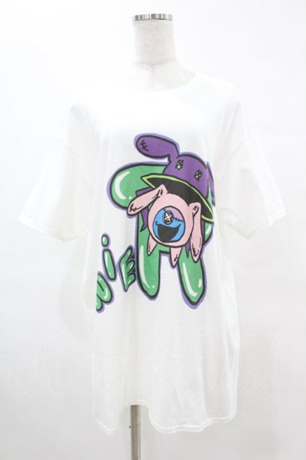 画像1: NieR Clothing / プリント半袖CUTSEW XL 白 H-25-05-13-1017-PU-TO-KB-ZH (1)