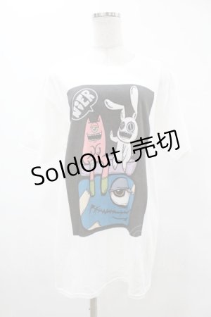 画像: NieR Clothing / プリントCOTTON CUTSEW  白 H-25-08-17-013-PU-TO-KB-ZT159