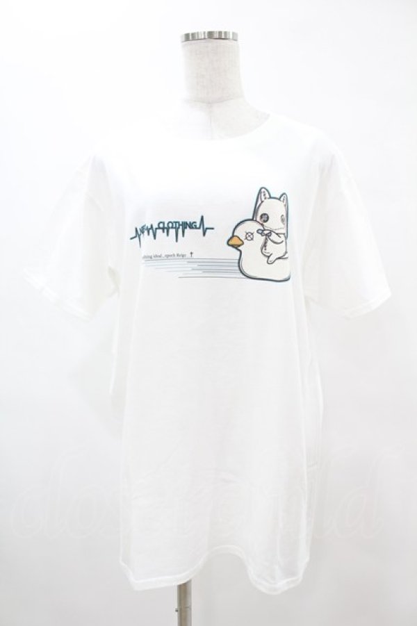 画像1: NieR Clothing / プリント半袖CUTSEW XL 白 H-25-05-13-1022-PU-TO-KB-ZH (1)
