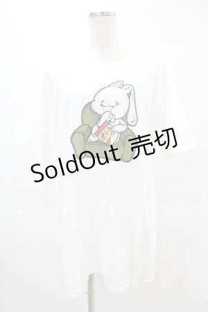 画像: NieR Clothing / プリント半袖CUTSEW XL 白 H-25-05-13-1025-PU-TO-KB-ZH