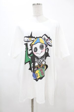 画像: NieR Clothing / プリントCOTTON CUTSEW  白 H-25-05-13-1027-PU-TO-KB-ZH