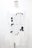 画像1: NieR Clothing / プリント長袖CUTSEW  白 H-25-05-13-1034-PU-TO-KB-ZH (1)