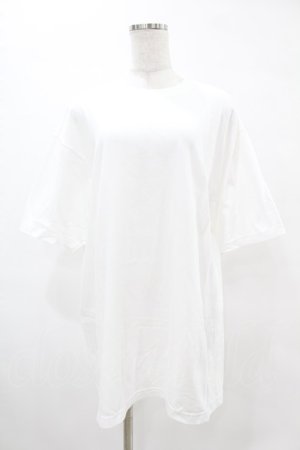 画像: NieR Clothing / プリント半袖CUTSEW  白 H-25-05-13-1038-PU-TO-KB-ZH