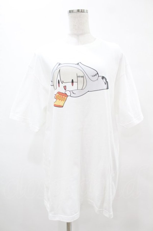 画像1: NieR Clothing / プリント半袖CUTSEW XL 白 H-25-05-13-1039-PU-TO-KB-ZH (1)