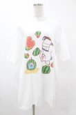 画像1: NieR Clothing / プリントCOTTON CUTSEW XL 白 H-25-05-13-1040-PU-TO-KB-ZH (1)