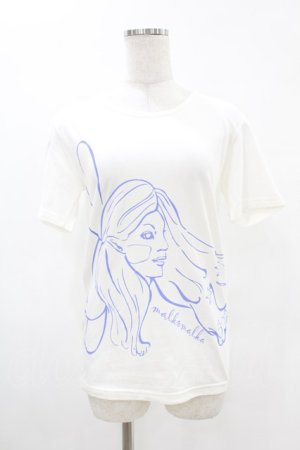 画像: MALKOMALKA / プリントTシャツ  白 H-25-05-13-1043-PU-TO-KB-ZH