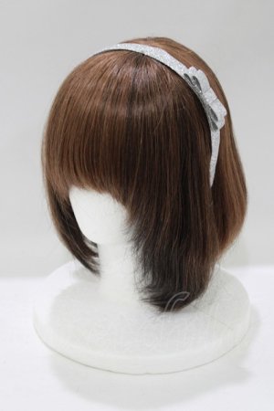 画像: Swankiss / glitter ribbonカチューシャ  シルバー H-25-05-13-069-CA-AC-NS-ZH