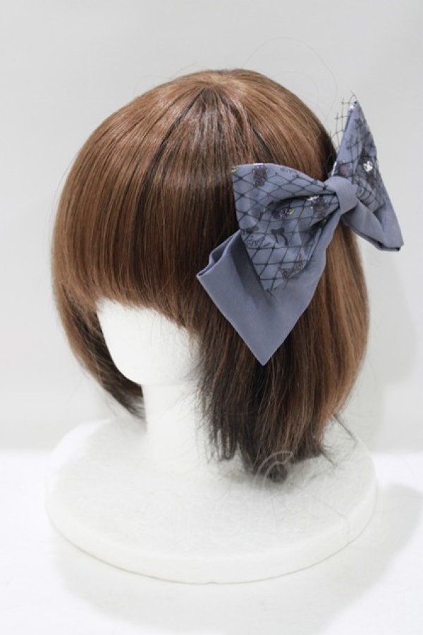 画像1: m petit by misako / サンリオキャラクターズコラボ クロミ リボンバレッタ  ブラック H-25-05-13-072-LO-AC-NS-ZH (1)