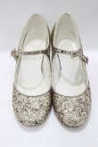 画像1: RoseMarie seoir / glitter shoes L(約24.5cm) ゴールド H-25-05-13-080-LO-SH-NS-ZH (1)