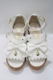 画像1: Amavel / 2wayリボンクロスストラップサンダル S（22.5-23cm) アイボリー H-25-05-13-081-CA-SH-NS-ZH (1)