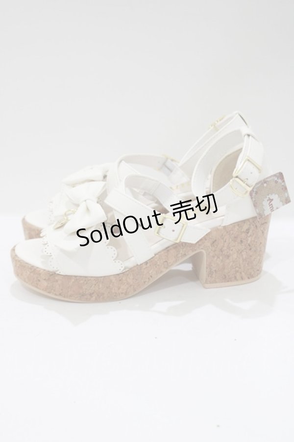 画像2: Amavel / 2wayリボンクロスストラップサンダル S（22.5-23cm) アイボリー H-25-05-13-081-CA-SH-NS-ZH (2)