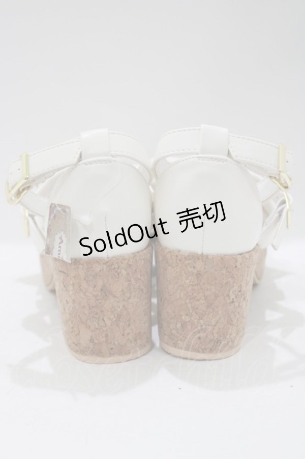 画像3: Amavel / 2wayリボンクロスストラップサンダル S（22.5-23cm) アイボリー H-25-05-13-081-CA-SH-NS-ZH (3)