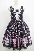 画像1: Angelic Pretty / Candy Ornamentジャンパースカート Free ブラック H-25-05-13-009-AP-OP-NS-ZH (1)