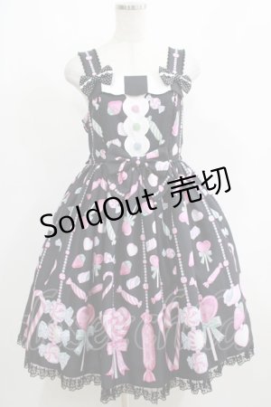画像: Angelic Pretty / Candy Ornamentジャンパースカート Free ブラック H-25-05-13-009-AP-OP-NS-ZH