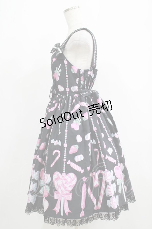 画像2: Angelic Pretty / Candy Ornamentジャンパースカート Free ブラック H-25-05-13-009-AP-OP-NS-ZH (2)