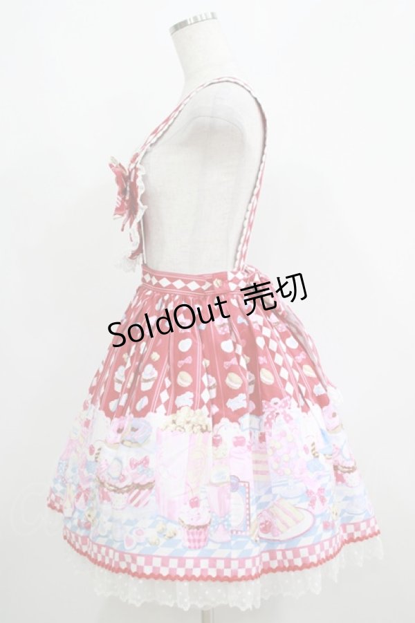 画像2: Angelic Pretty / Diner Dollスカート Free レッド H-25-05-13-010-AP-SK-NS-ZH (2)