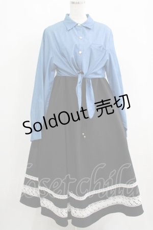 画像: Favorite / デニムと2wayスカートワンピースコーデセット Free ブラック/ブルー H-25-05-13-013-LO-OP-NS-ZH