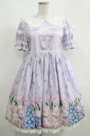 画像: Angelic Pretty / Flower Kittenワンピース Free ラベンダー H-25-05-13-017-AP-OP-NS-ZH