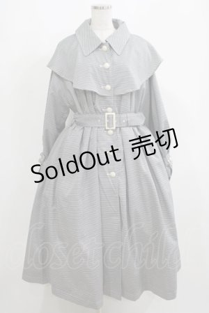 画像: an another angelus / ヨークケープトレンチコート F ブラック/ホワイト H-25-05-13-018-CA-CO-NS-ZH