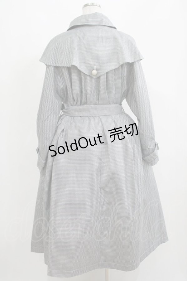 画像3: an another angelus / ヨークケープトレンチコート F ブラック/ホワイト H-25-05-13-018-CA-CO-NS-ZH (3)