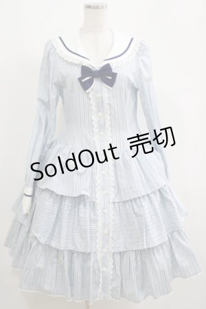 画像: ALICE and the PIRATES / ドビーストライプセーラーワンピース Free サックス H-25-05-13-003-PA-OP-NS-ZH