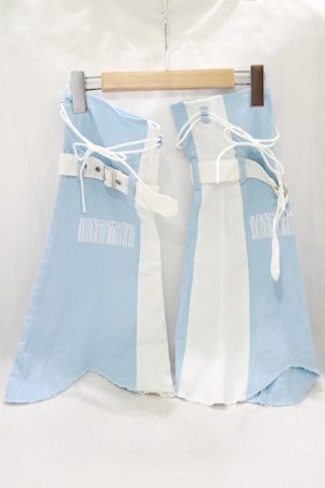画像: NieR Clothing / ベルト装飾付きLEG COVER  MILK BLUE H-25-05-14-036-PU-ZA-KB-ZH
