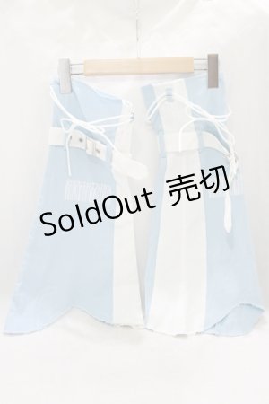 画像: NieR Clothing / ベルト装飾付きLEG COVER  MILK BLUE H-25-05-14-036-PU-ZA-KB-ZH