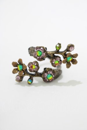 画像: Michal Negrin / フラワーリング  ピンク×オーロラストーン H-25-05-14-039-LO-AC-KB-ZH