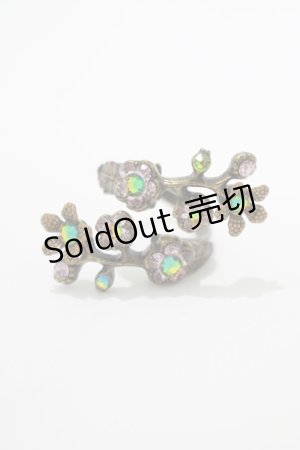 画像: Michal Negrin / フラワーリング  ピンク×オーロラストーン H-25-05-14-039-LO-AC-KB-ZH
