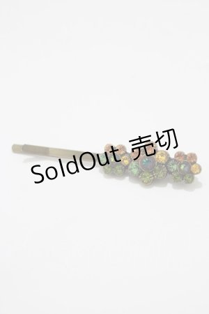 画像: Michal Negrin / フラワーヘアピン  グリーン H-25-05-14-040-LO-AC-KB-ZH