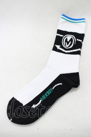 画像: MILKBOY / Arrow socks  白×黒 H-25-05-14-042-MB-ZA-KB-ZH