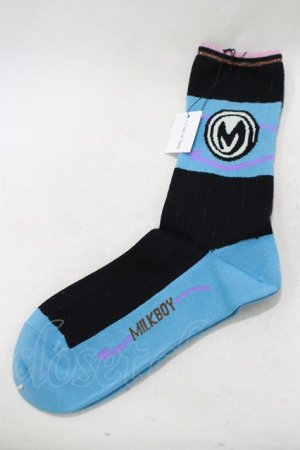 画像: MILKBOY / Arrow socks  黒×青 H-25-05-14-043-MB-ZA-KB-ZH