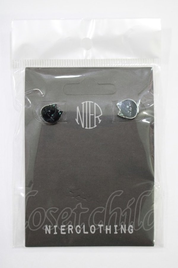 画像1: NieR Clothing / STAINLESSシエルピアス  シルバー H-25-05-14-050-PU-AC-KB-ZH (1)