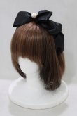 画像1: MILK / パールリボンカチューシャ  黒 H-25-05-14-065-ML-AC-KB-ZH (1)